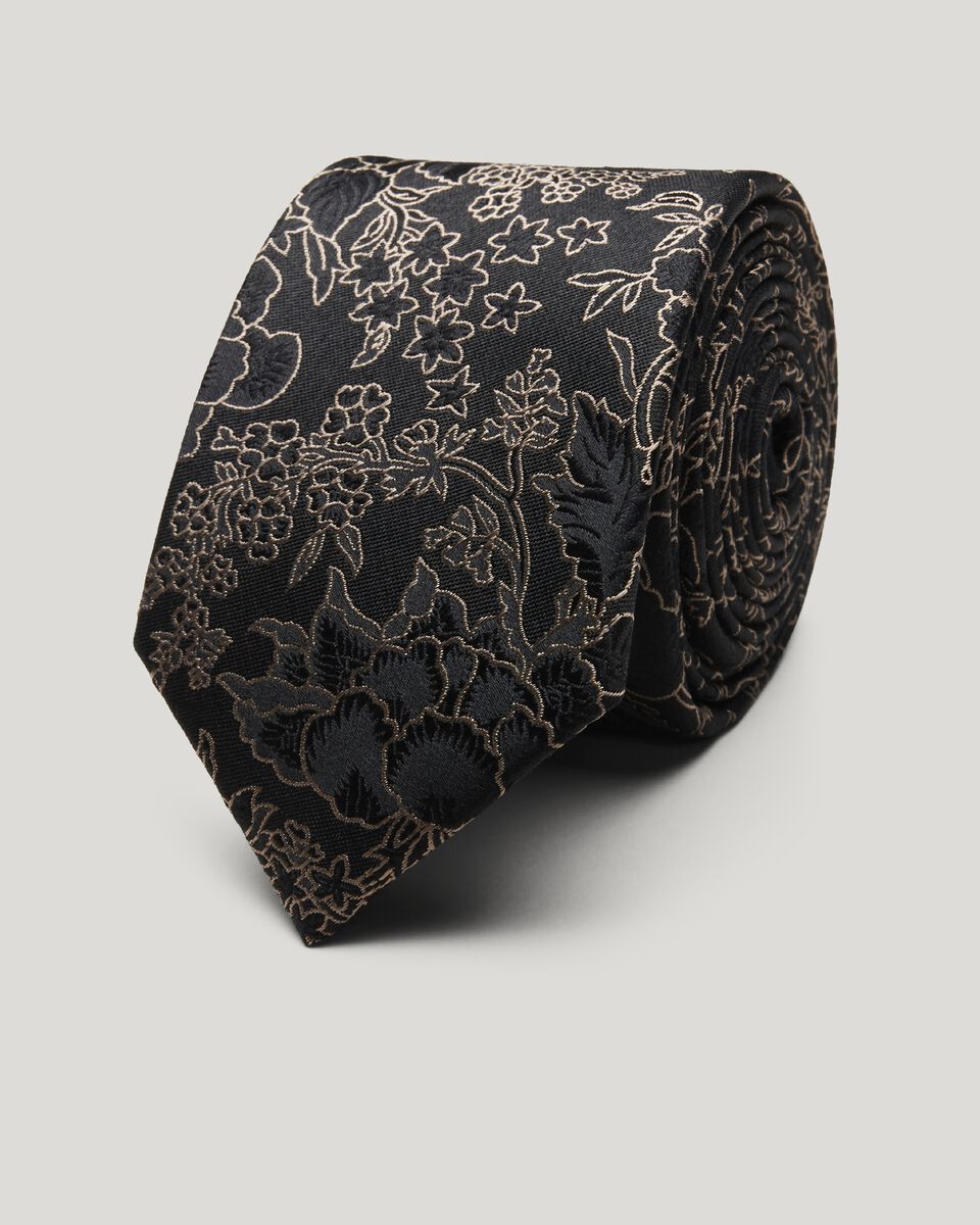 Floral Jacquard Silk Tie 